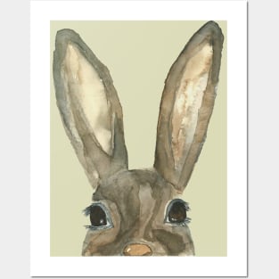 Watercolor Painted Bunny Posters and Art